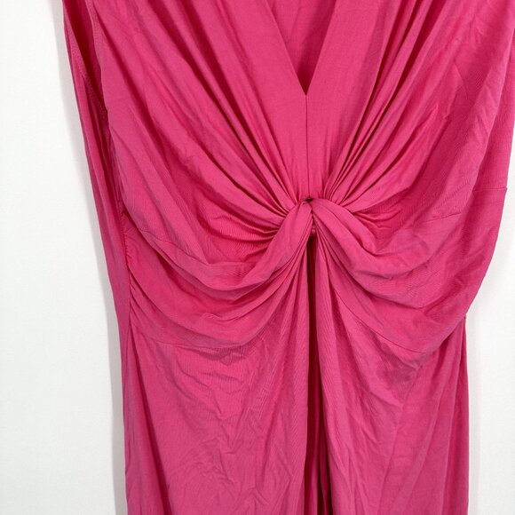 Boston Proper Dress Women's Size‎ XL Sleeveless Gathered Front Pink - Picture 4 of 6